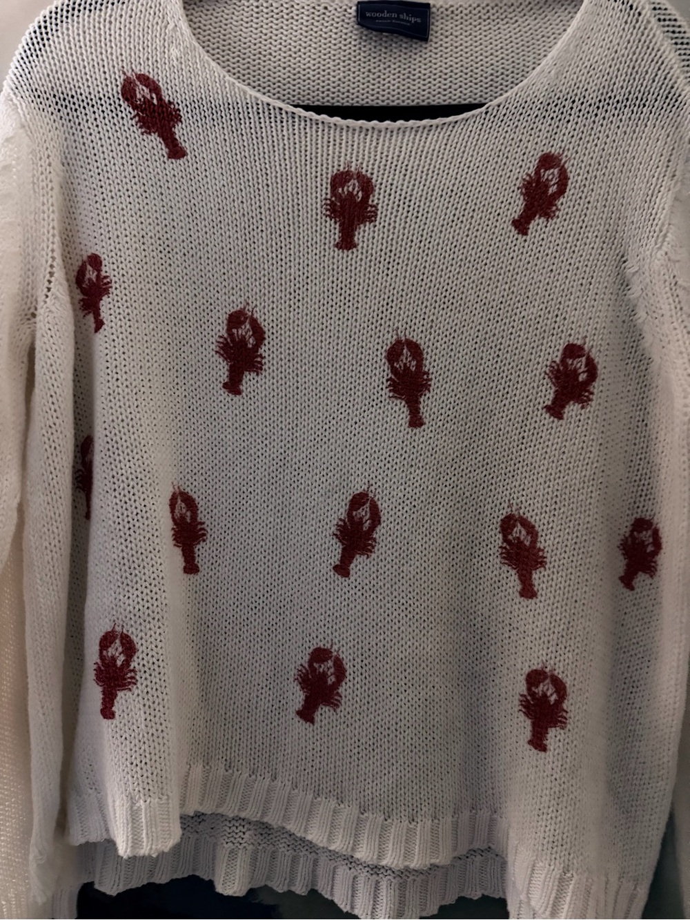 Wooden Ships Cream Cable-Knit Pullover